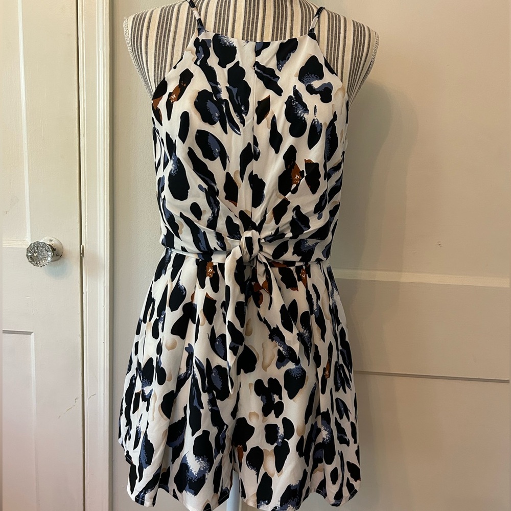 She + Sky Leopard Romper
